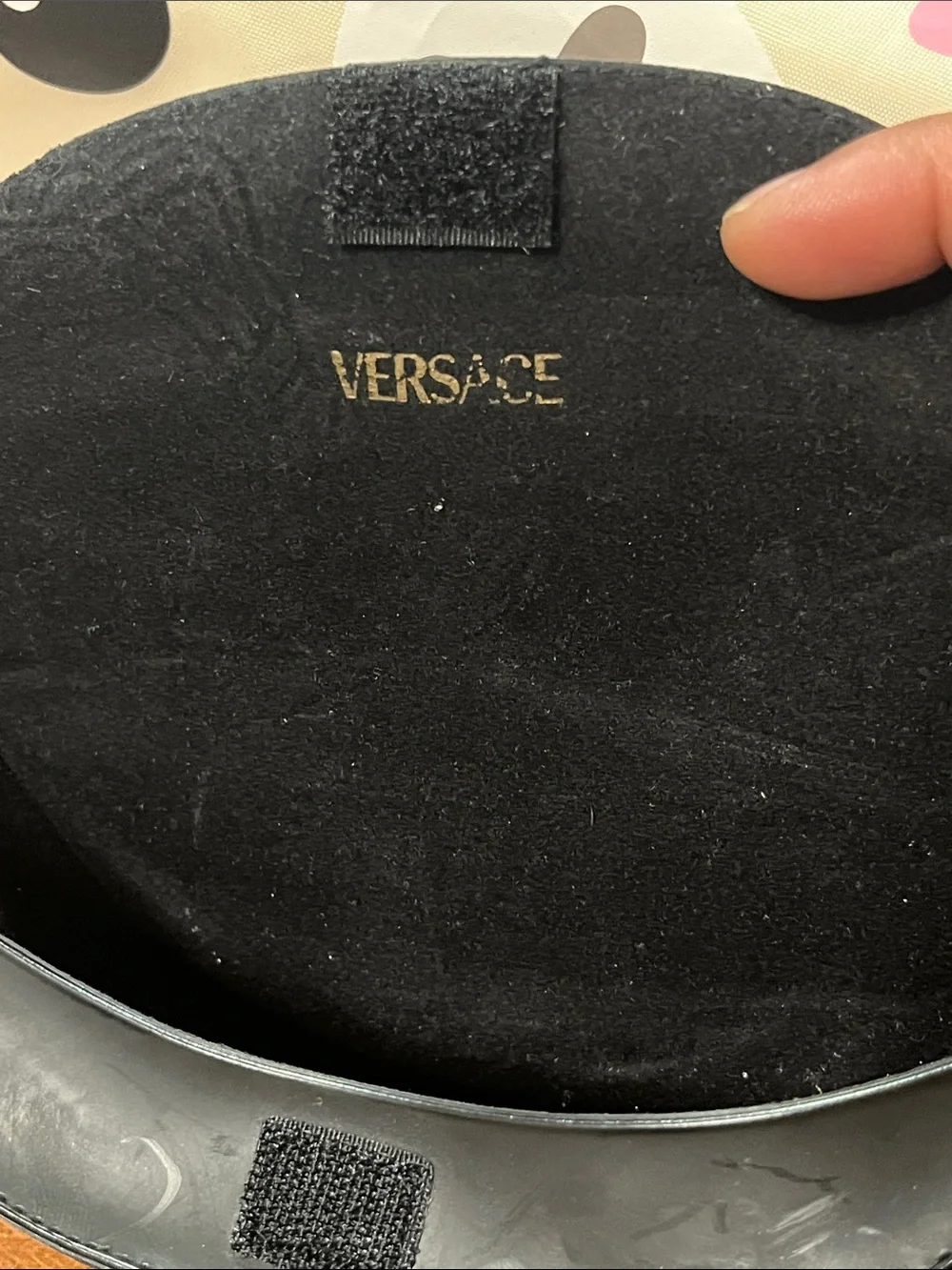 Versace Women's Black/Brown Gradient Oversized Sunglasses with Gold Logo